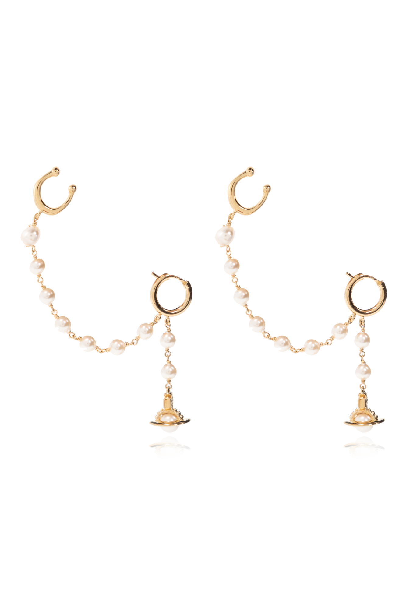 Gold 'Samara' ear cuffs Vivienne Westwood - Vitkac GB